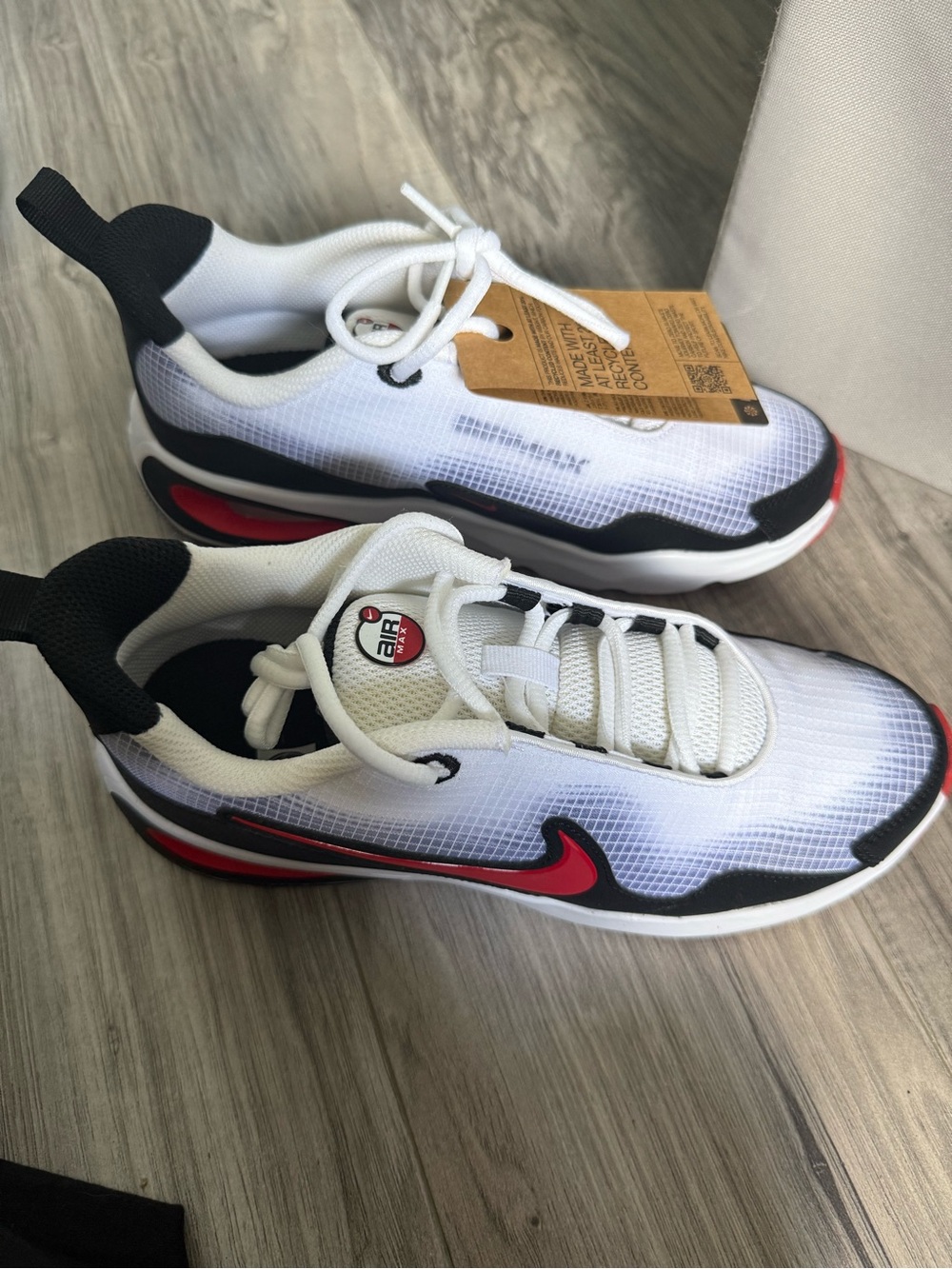 Nike Kids White, Black & Red RunLite Sneakers